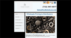 Desktop Screenshot of plowbolts4less.com