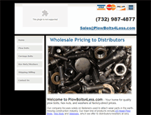 Tablet Screenshot of plowbolts4less.com